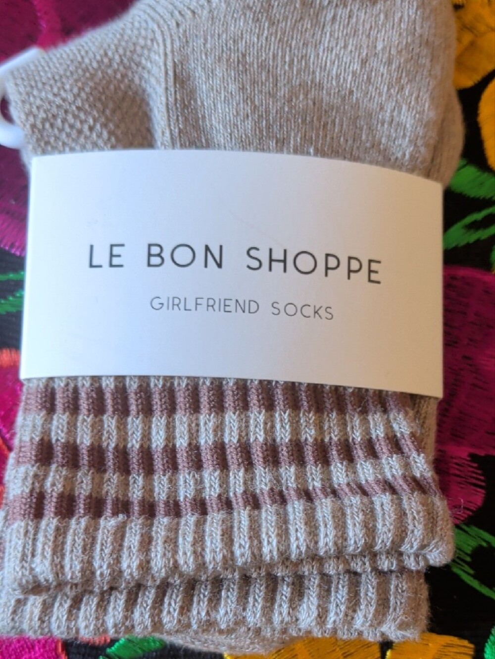 Le Bon Shoppe Girlfriend Socks - Striped Neutral & Cream Packs - Picture 3 of 6